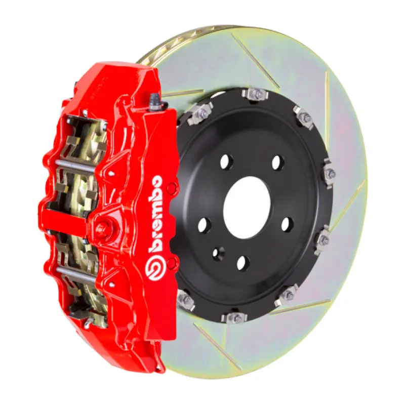 Brembo Gt Big Brake Kit For 2006–2013 Corvette Z06 – Front 6-Piston Calipers, 365X34Mm Two-Piece Slotted Rotors (Red Finish) 1