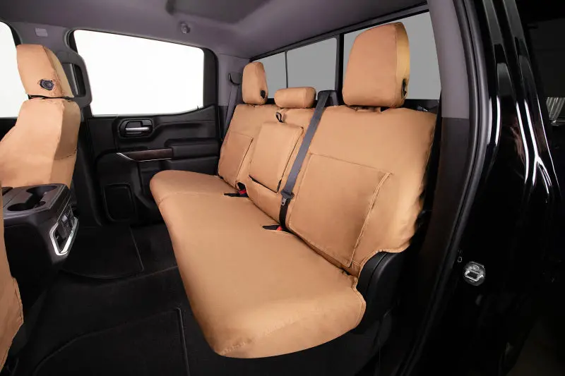 Covercraft 19-24 Dodge Ram Polycotton Seatsaver Custom Front Row Seat Covers - Tan 1