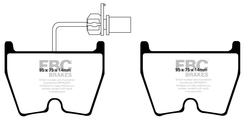 Ebc Yellowstuff High-Performance Front Brake Pads – Audi Rs3 (2017–2018) 1