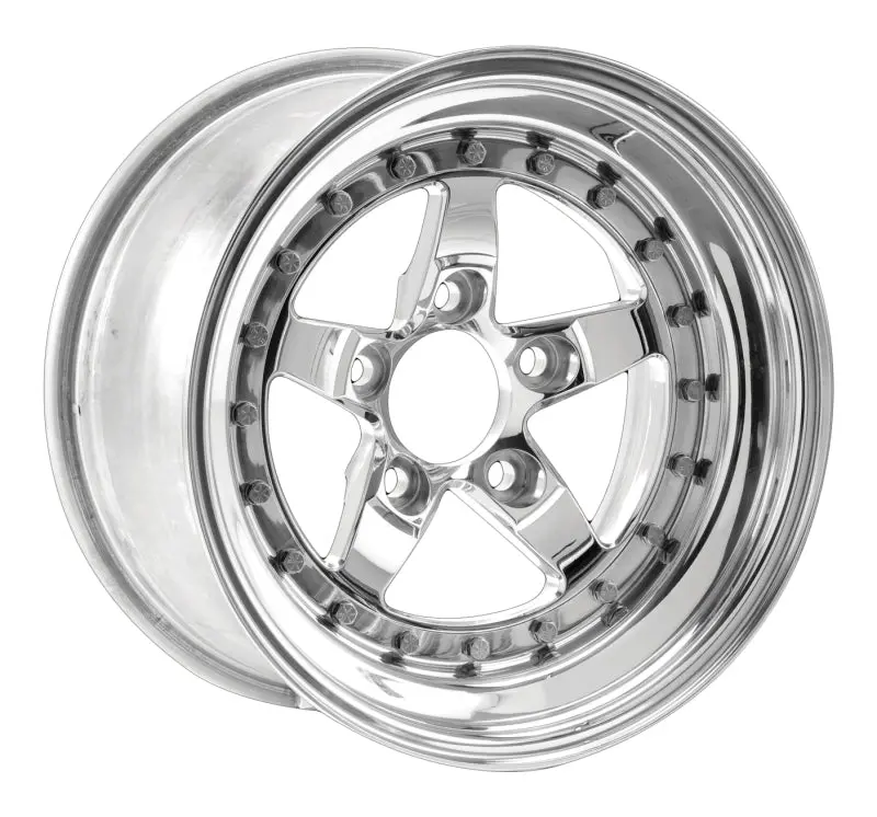 Weld Weldstar 15X10 Polished Aluminum Wheel — 5X4.75 Bolt Pattern, 4.5" Backspace, Non-Beadlock 1
