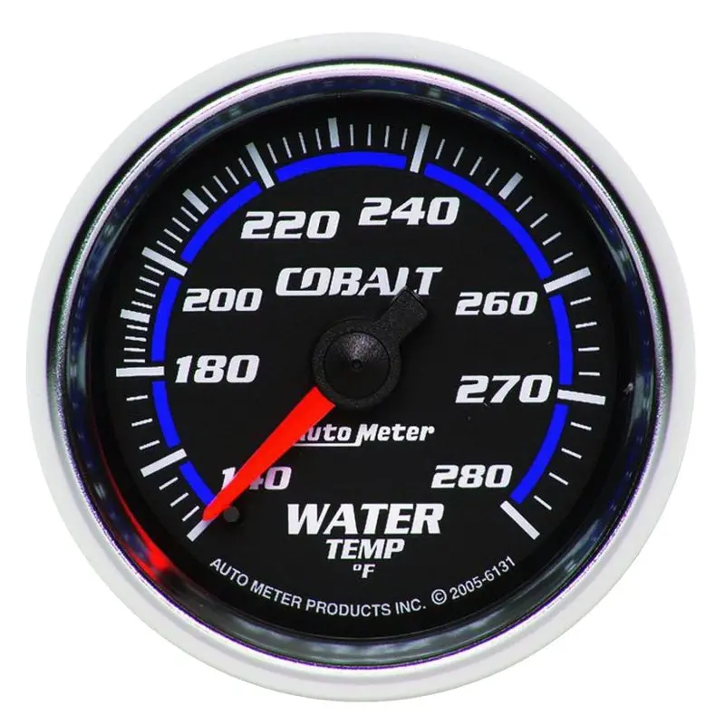 Autometer Cobalt Mechanical Water Temperature Gauge – 52Mm, 140–280°F Range 1