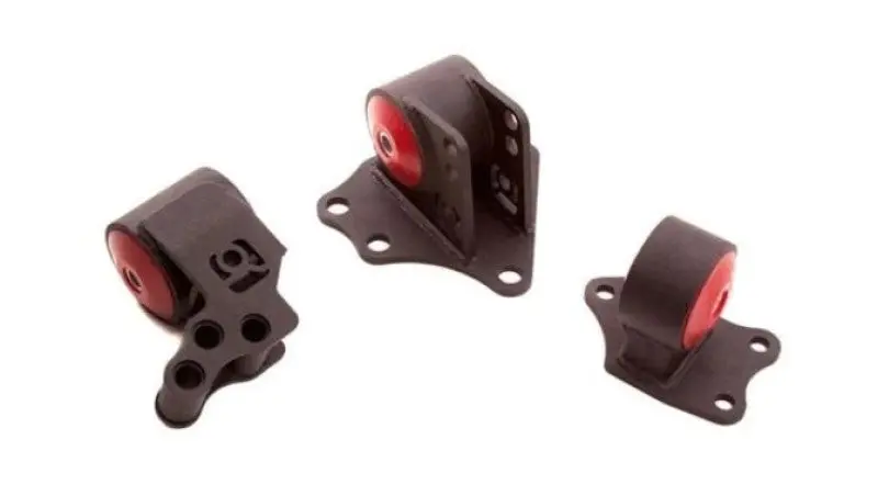 Innovative Motor Mount Kit For 1995–1999 Mitsubishi Eclipse (4G63/4G64) – Black Steel Brackets, 95A Durometer Polyurethane Bushings 1