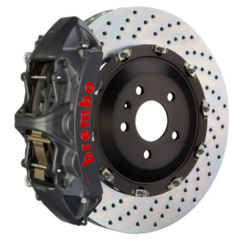 Brembo Gt Sport Big Brake Kit – Front 6-Piston Calipers With 380X34Mm Drilled Two-Piece Rotors For 2008–2016 Audi R8 (4.2L & 5.2L) 1