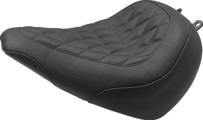 Mustang Harley-Davidson Street Bob Wide Tripper Passenger Seat For 2018–2021 — Diamond-Stitched Black Vinyl 1