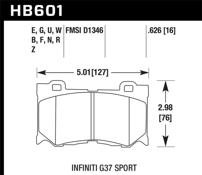 Hawk Hp Plus Front Brake Pads For Infiniti G37 Sport Models 1