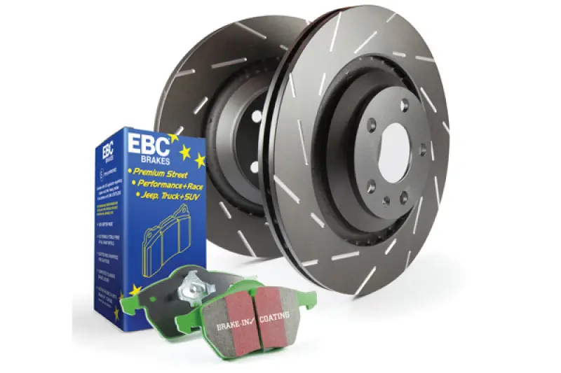 Ebc S2 Premium Brake Upgrade Kit – Greenstuff Pads And Usr Rotors (Drilled & Slotted) 1