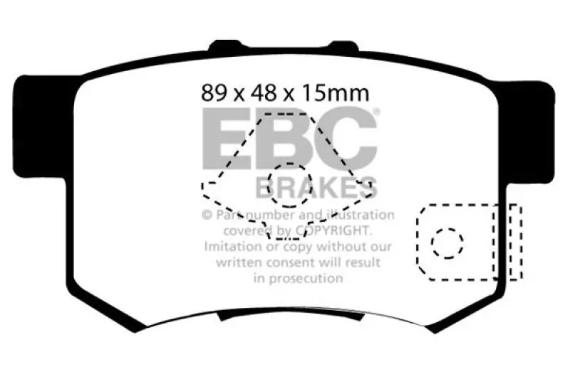 Ebc Greenstuff Rear Brake Pads For 2010–2012 Acura Rdx 2.3L Turbo 1
