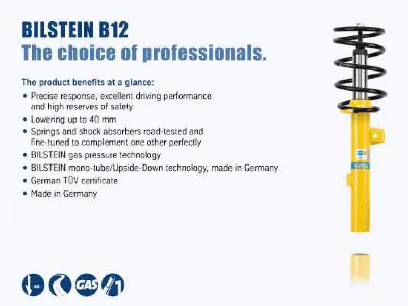Bilstein B12 Coilover Suspension Kit For 2001 Mercedes-Benz Sl500 (Front & Rear) 1