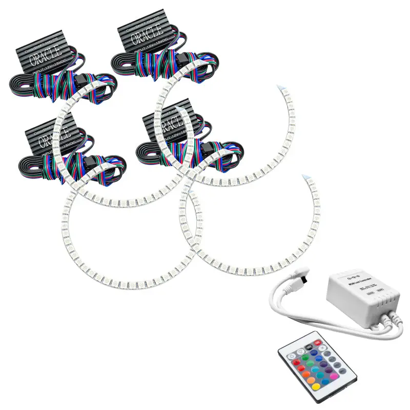 Oracle Halo Lighting Kit For 2008–2014 Dodge Challenger – Colorshift Led With Simplified Control (Non-Projector Headlight Compatible) 1