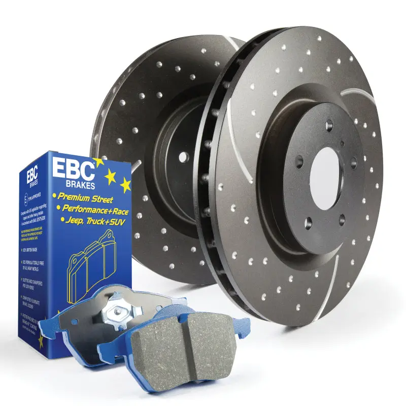 Ebc S6 Brake Upgrade Kit – Bluestuff Performance Pads + Gd Series Drilled & Grooved Rotors 1