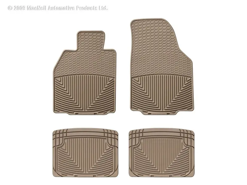 Weathertech Rear Rubber Floor Mats – Tan Color, All-Weather Protection 1