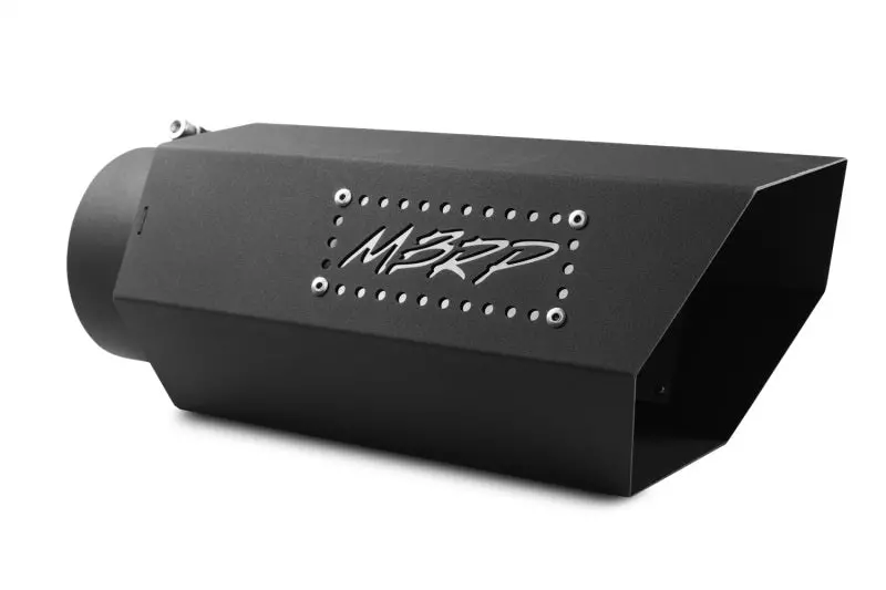 Mbrp Universal Black-Coated Hexagonal Exhaust Tip – 5" Inlet, 16" Length With Logo 1