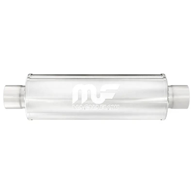 Magnaflow Stainless Steel Straight-Through Muffler – 18"X6"X6", 2.5" Inlet/Outlet, Dual Chamber 1