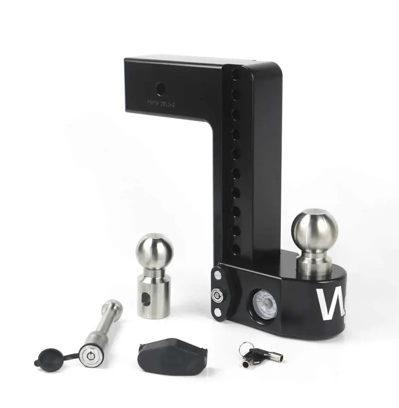 Weigh Safe Adjustable Drop Hitch With Built-In Scale – 10" Drop, 3" Shank, 8K Tow / 21K Gtwr, Cerakote Black Finish 1