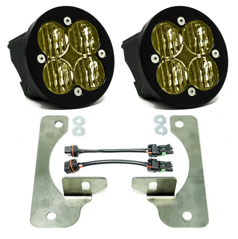 Baja Designs Squadron-R Fog Light Pocket Kit For 2018+ Jeep Wrangler Jl Rubicon — Amber Led 1