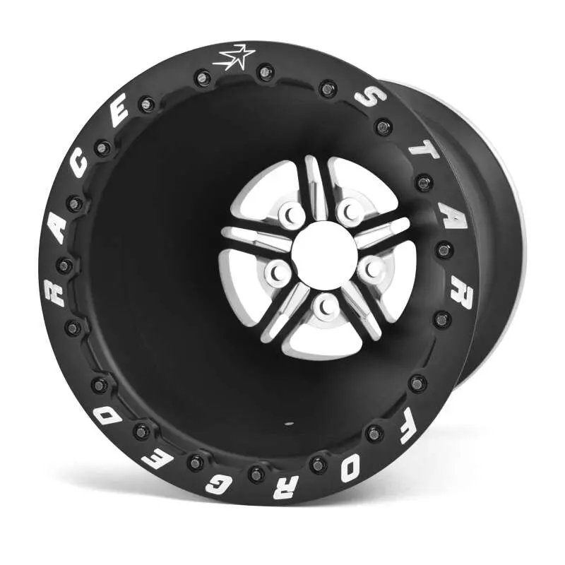 Race Star 63 Pro Forged Drag Wheel – 15×14", 5×4.50" Bolt Circle, Black Anodized/Machined 1