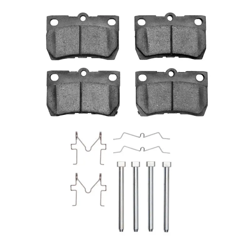 R1 Semi-Metallic Rear Brake Pad & Hardware Kit For 2006–2013 Lexus Is250 1