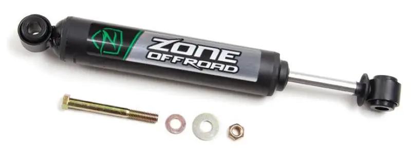 Zone Offroad Black Single Steering Stabilizer Kit For 2007–2018 Jeep Wrangler Jk 1