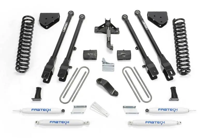 Fabtech 4-Inch 4-Link Lift System With Coilovers & Performance Shocks – Ford F-250/F-350 4Wd (2008–2016) 1