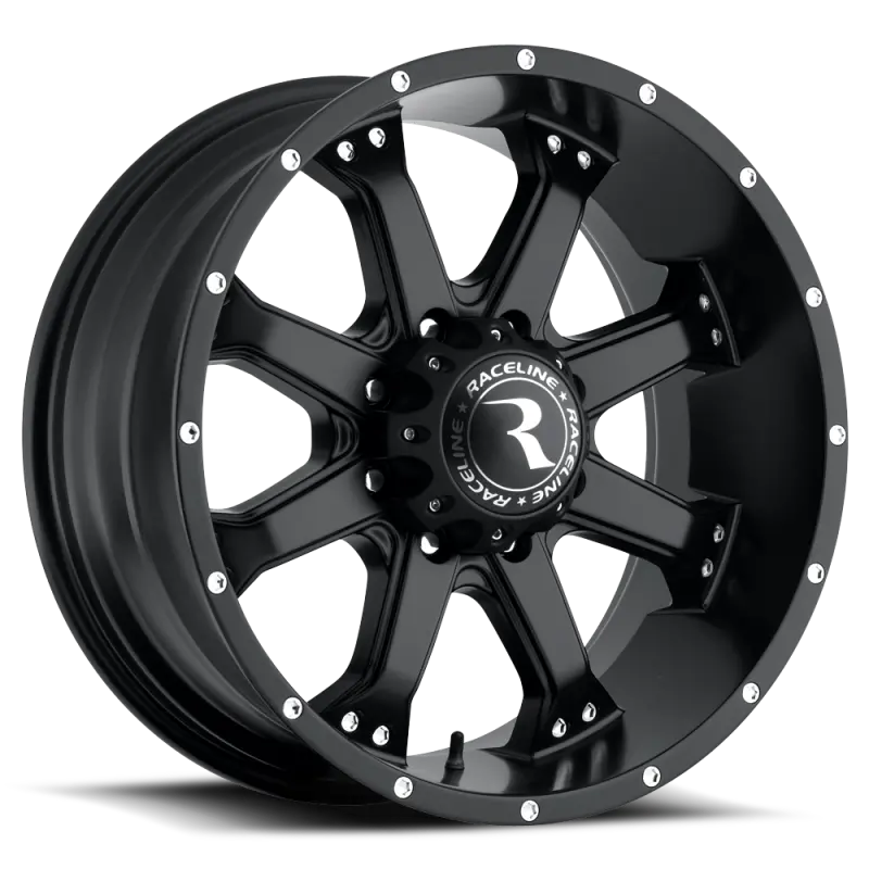 Raceline Assault Satin Black Alloy Wheel – 17X9", 5X139.7Mm Bolt Pattern, 18Mm Offset, 106.5Mm Center Bore 1