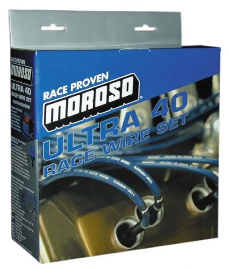 Moroso Ultra 40 Ignition Wire Set For Chevrolet Big Block – Unsleeved, Crab-Type Caps, Black 1