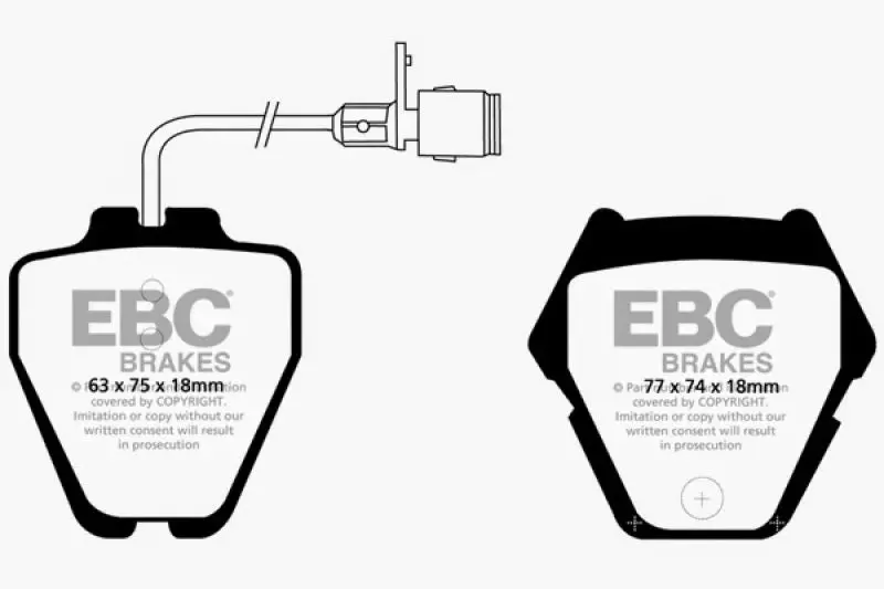 Ebc Ultimax2 Front Brake Pads For 2000–2003 Audi A8 Quattro 4.2L (8-Pad Set) 2