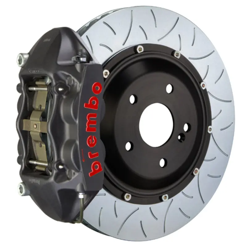Brembo Gts Rear Big Brake Kit For 2006–2012 Bmw 325I/328I (Non-Xdrive) — 4-Piston Calipers, 345X28Mm Two-Piece Slotted Rotors, Black Ha Finish 1