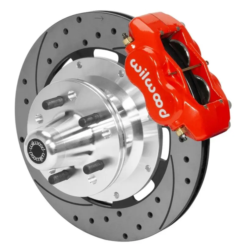 Wilwood Forged Dynalite Front Brake Kit – 12.19" Drilled & Slotted Rotor, Red Finish 1